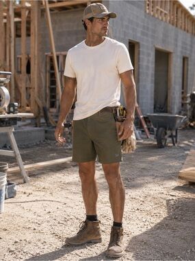 NWT Carhartt Rugged Flex Rigby Work Shorts Grey Mens Sz 44